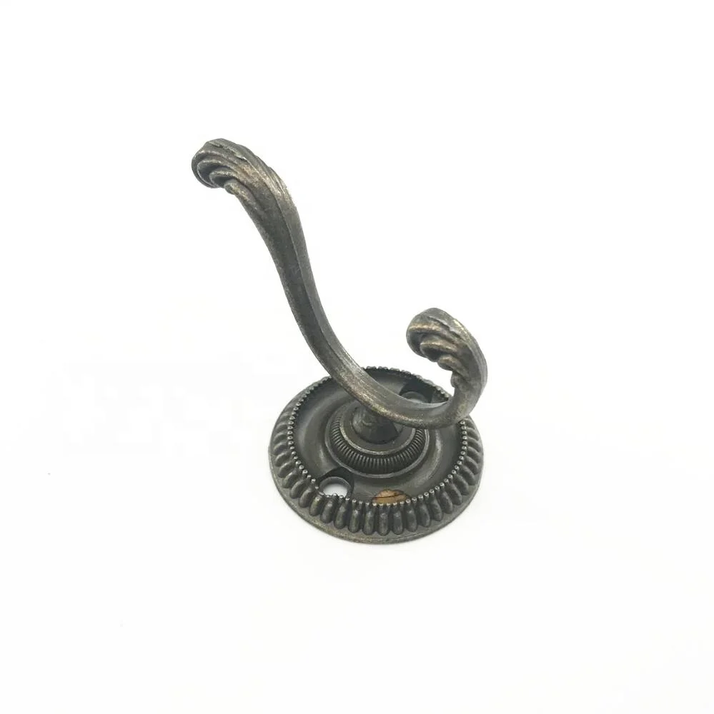 OH008  Prong Robe Chrome Finish Zinc Metal Toilet Clothes Hat Hanger Wall Hook