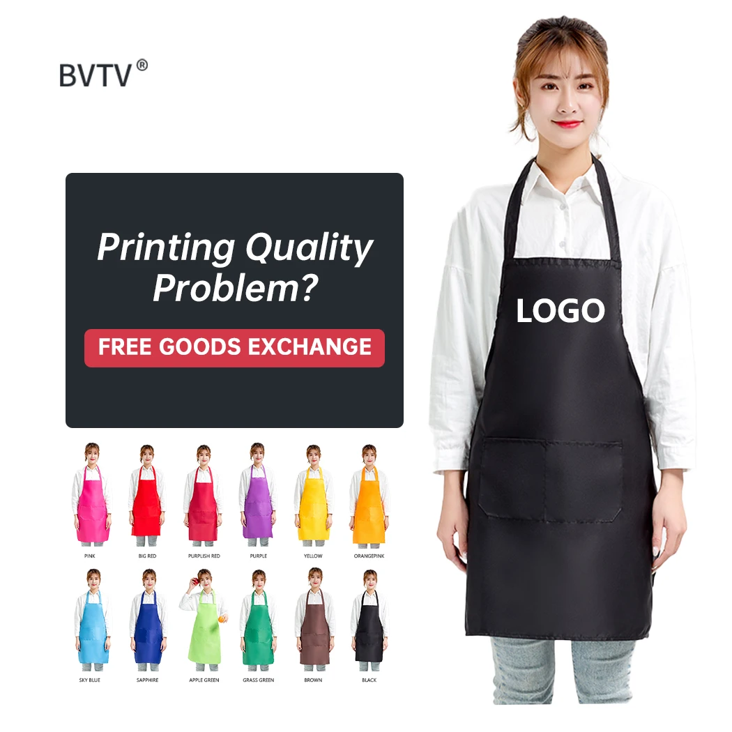Cheap Wholesale Work Restaurant Beauty Salon Barista Chef BBQ Salon Aprons Kitchen