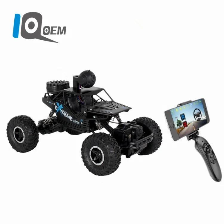 IQOEM 2.4g high-speed RC camera car WIFI FPV 1080P HD alloy off-road climbing stunt car Boy toys 1:16 Remote control car toy