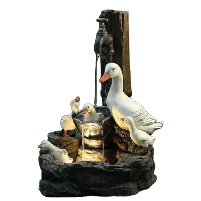 2021 NEW DESIGN IN STOCK HOT SELLING RESIN SQUIRREL DUCK FOUNTAIN ANIMAL FIGURE CUSTOM GIFT SOUVENIR HOME GARDEN DECORATION