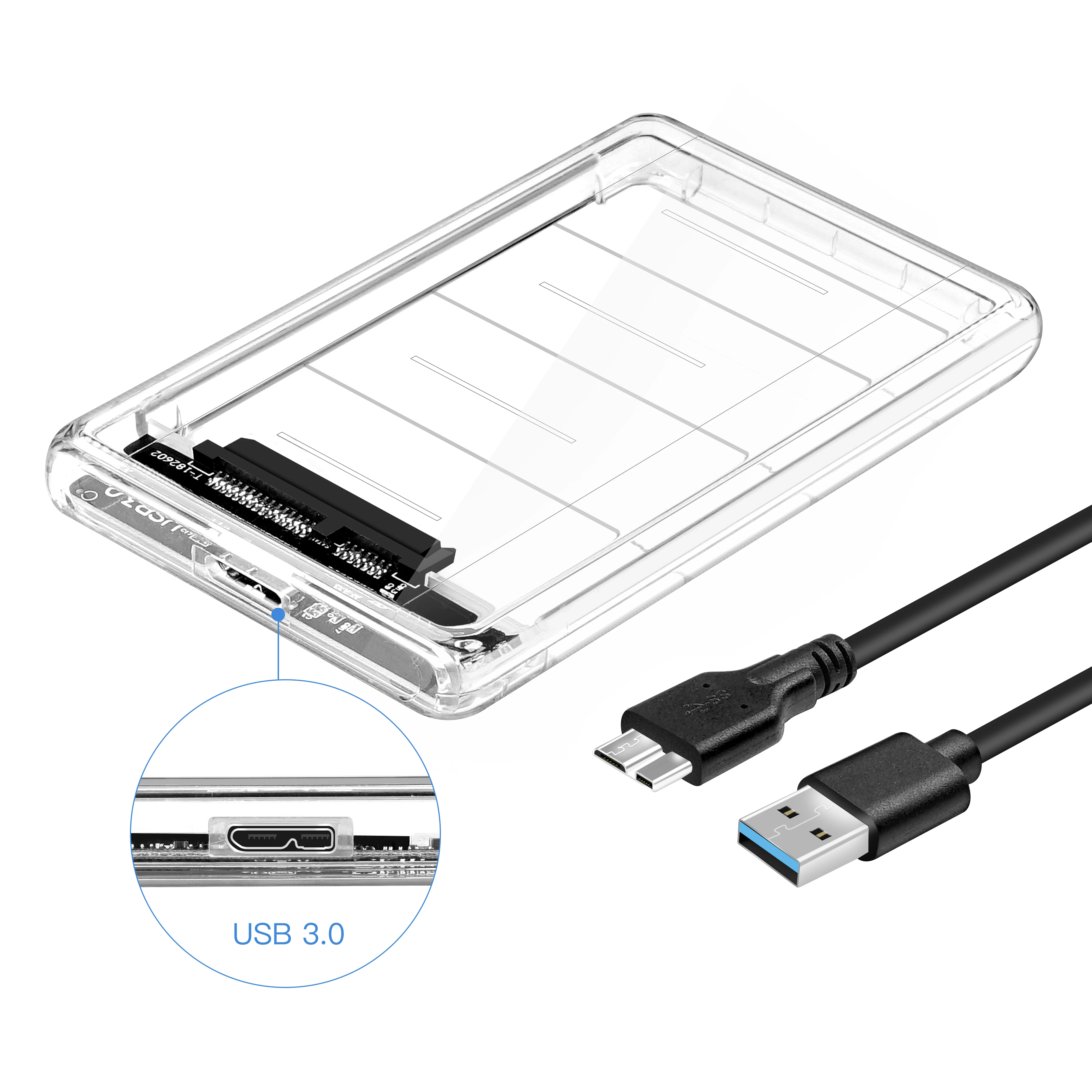 Usb 3.0 To Sata External Hard Disk Box Storage Case Hard Drive Enclosure For 2.5 Inch Ssd / Hdd Enclosure