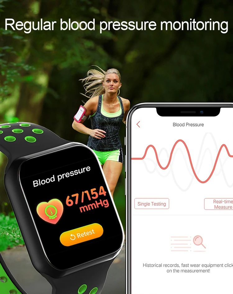 
F8 Sport Smart Watch Men Women Heart Rate Blood Pressure Pedometer Fitness Tracker Monitor Waterproof F8 SmartWatch F9 B57 