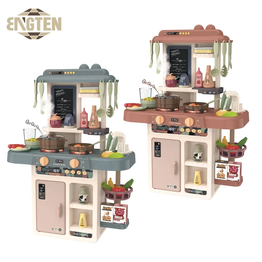 Electric Multi-funtional Accessories Pretend Play Preschool Plastic Realistic Sound Light Cooking Stove for Kids