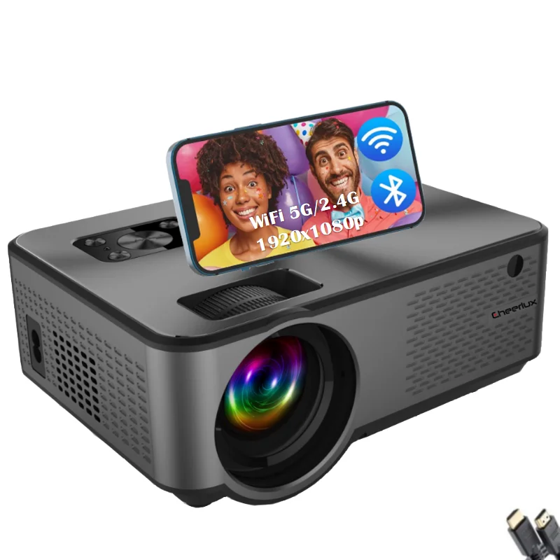 Latest Home Theater Smart Mini Portable Wifi Beamer 1920x1080 Full HD Native 1080P Projector BT Wireless Miracast Proyector