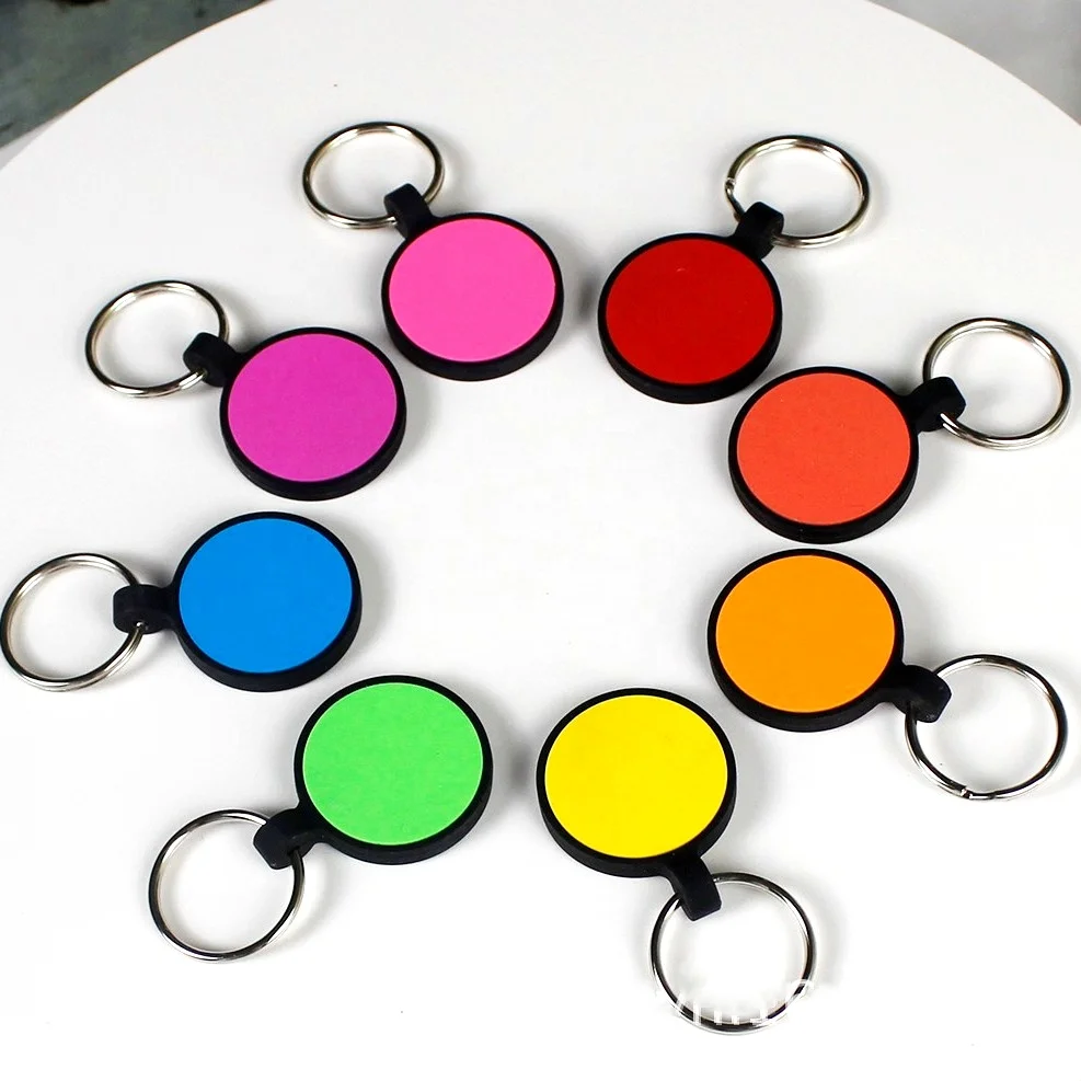 Pet round silicone dog tag alloy tag pendant advertising gift can be engraved to prevent loss pet identity card keychain