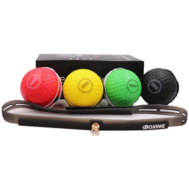 Boxing Reflex Ball Silicone Sweat Guide Headband Punch Ball Boxing Ball Punching Speed Fight Skill Hand Eye Reaction Training