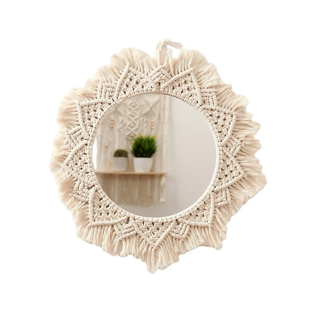 Direct selling natural home wall mirror decoration bedside bedroom wall mirror decorative