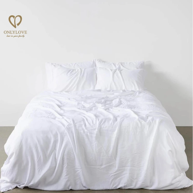 Wholesale Factory Prices Comforter cover set 85% Bamboo 15% Linen Blended Bed Sheet Bedding Set