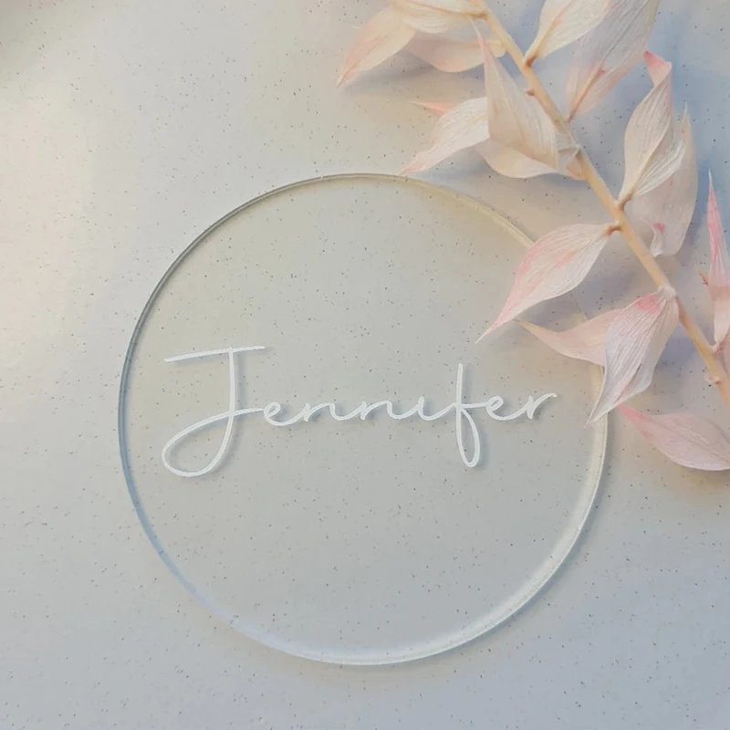 Hot Sale Blank Round Acrylic Place Cards Wedding Place Names Wedding Signs Wedding Favours