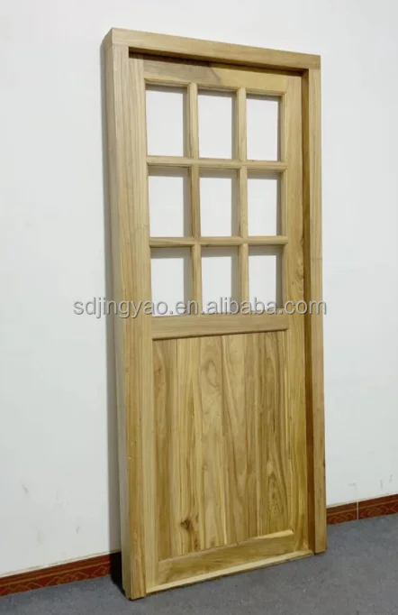 Elm interior Chinese simple entry door home stay flat set door solid wood classical room door customization