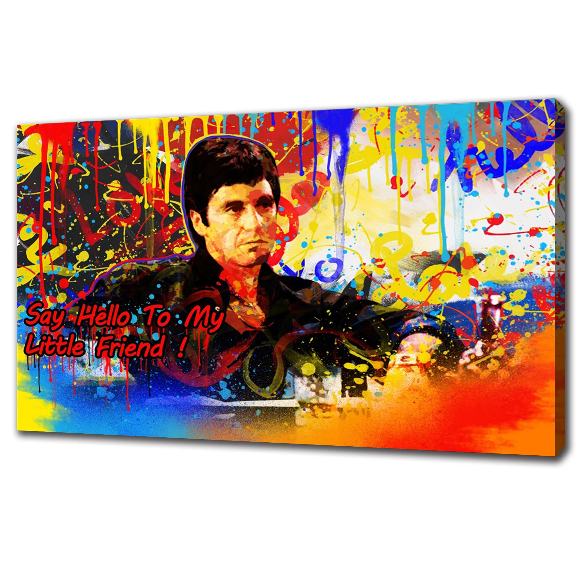 Paintings For Living Room Wall Scarface Painting Hand Made Art Pop Art Painting