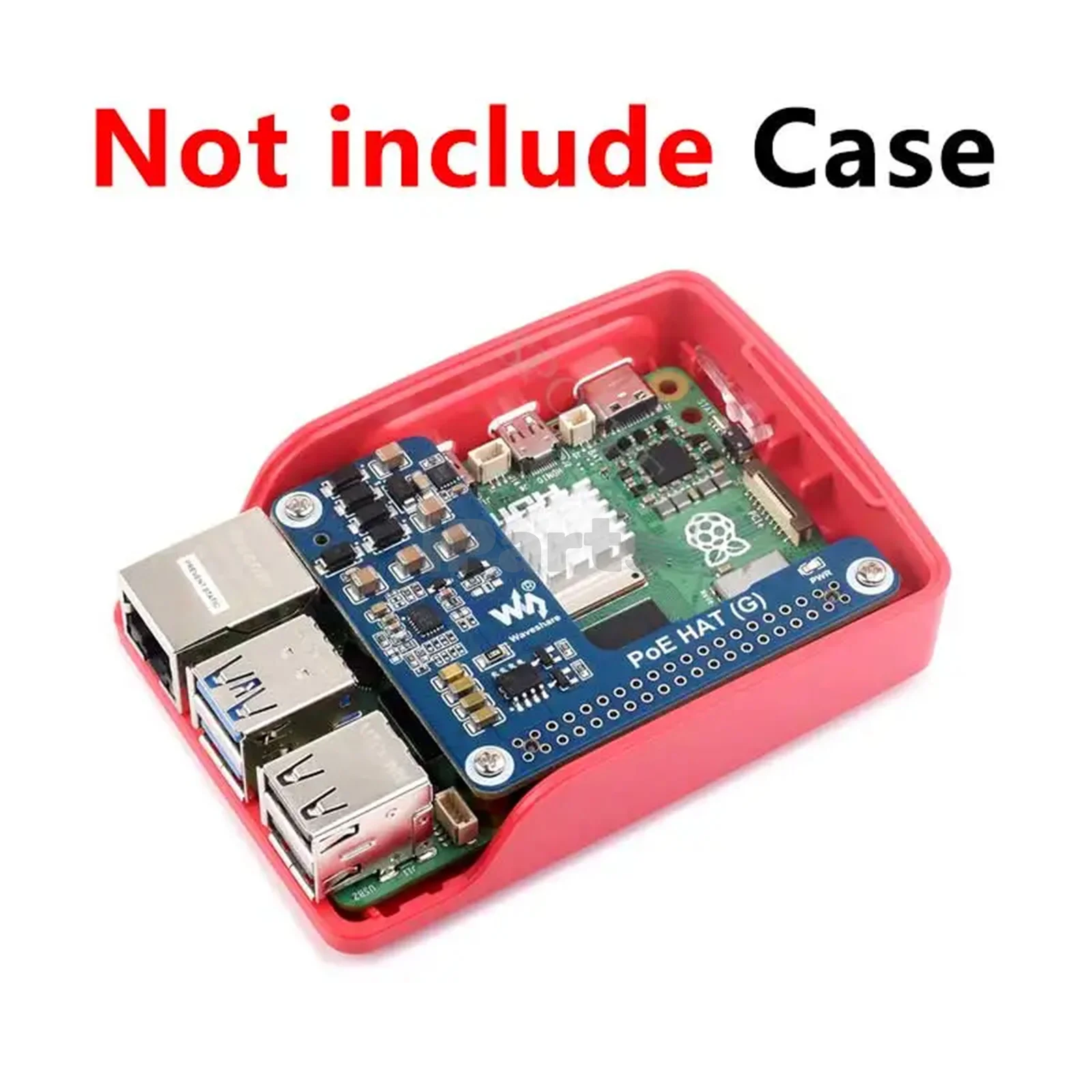 Плата расширения iParts PoE-HAT Raspberry Pi 5 Mini Power Over Ethernet RJ45