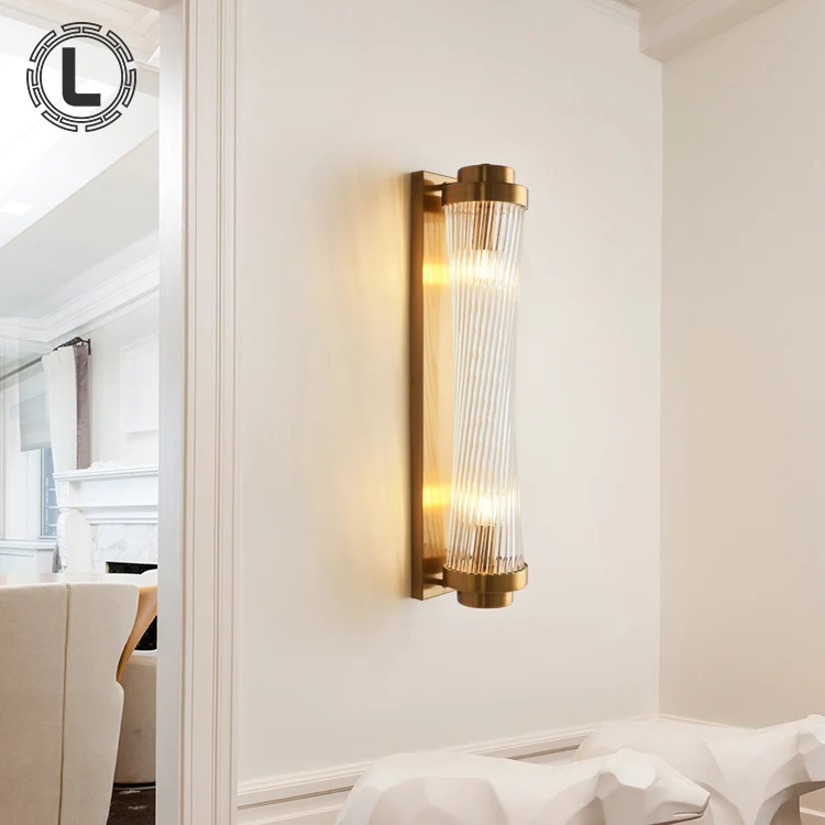 European Style Iron Glass Shade Luxury  led wall lights indoor modern Home Hotel decoration Modern Glass Wall lamp