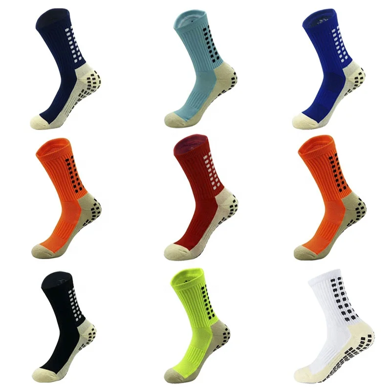 
High Quality Custom Grip Football Anti Slip Medias Antideslizante Adult Non Slip Sport Soccer Socks for Men 