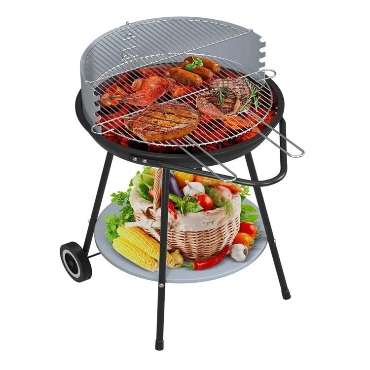 factory price popular Multifunction steel BBQ grill outdoor smoker Barbecue charcoal Grill for Picnic Garden Terrace Camping