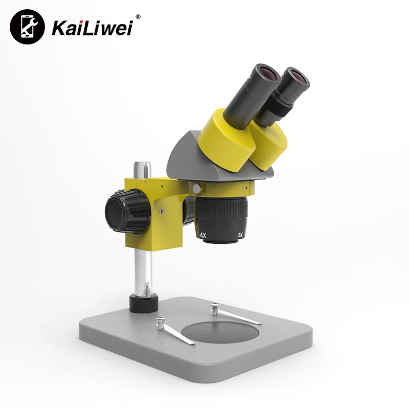  Бинокулярный стереомикроскоп kailiwei 20X-40X WF10X/20 окуляров с увеличением объектив 2X-4X микроскоп для ремонта мобильных
