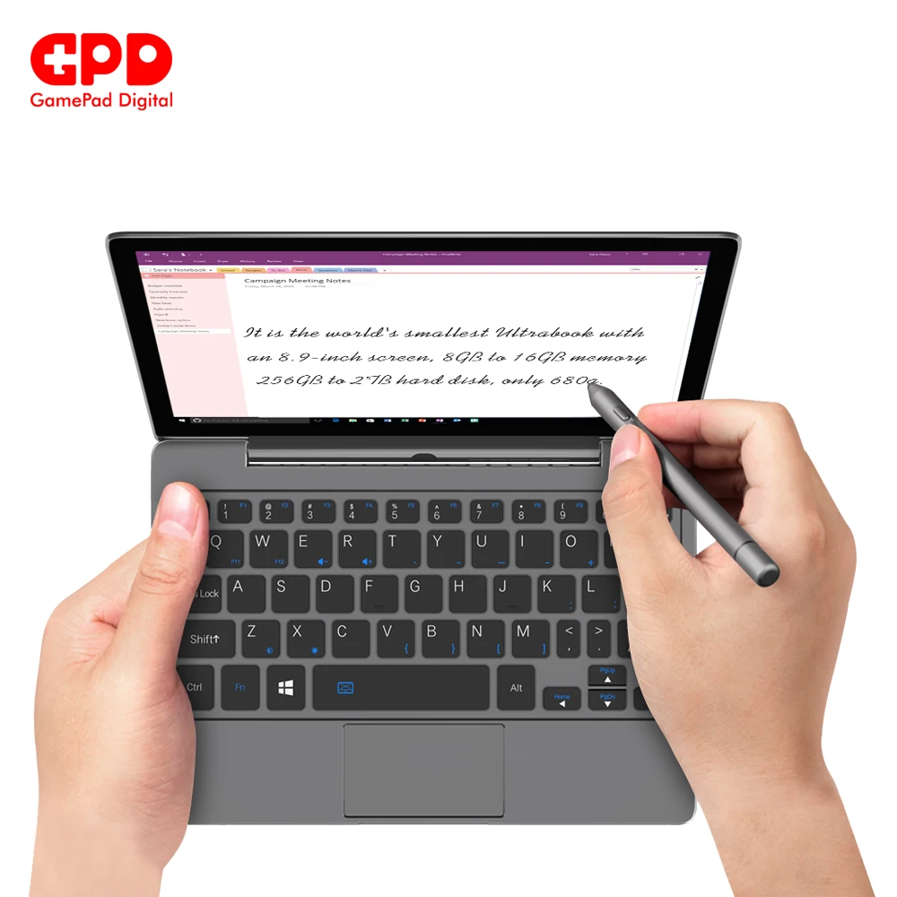 GPD P2 Max 2022 Gorilla Touch Screen 8.9 Inch 2560x1600 Intel Pentium Silver N6000 16GB RAM 1TB SSD M2 2280 Fingerprint Unlock