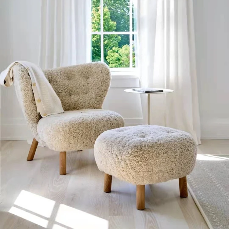 Factory customized lazy sofa chair recliner home office single sofa velvet accent chair for living room