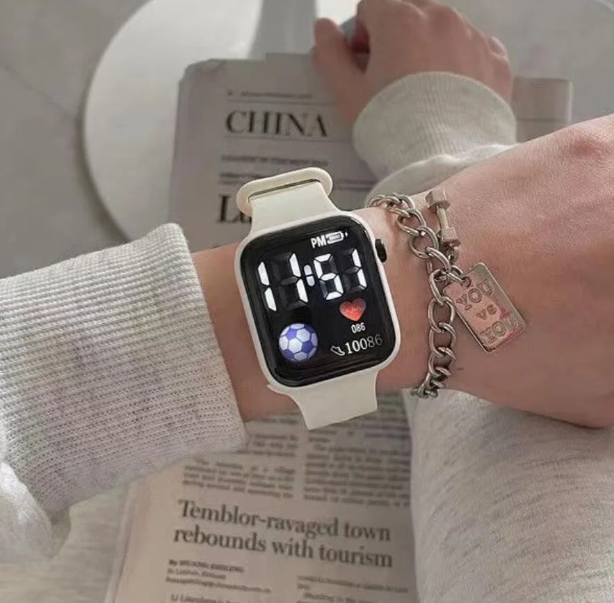 Cute Pattern C1 Kids Waterproof Children Digital Electronic Wristwatch Sports LED Watches for Boys Girls relogio infantil