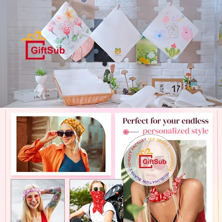 Personalized 10.5x10.5IN Sublimation White Handkerchief Soft Satin Polyester Blank Hanky Solid Pocket Square Handkerchiefs