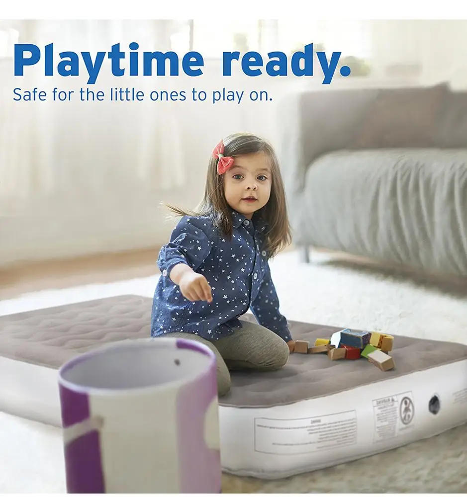 Mirakey Customized Foldable Skin Friendly Flocking Fast Inflating and Deflating Single Inflatable Air Bed Mattress for Camping