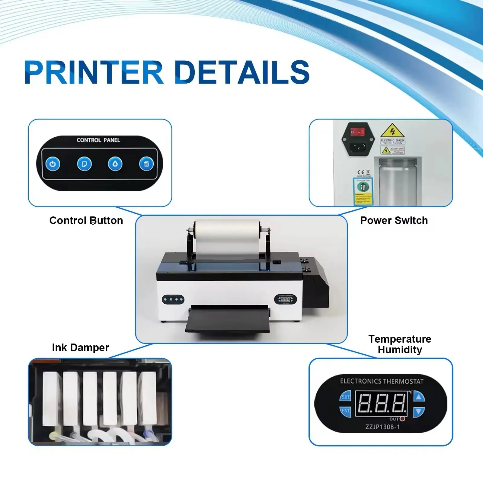 Factory Direct Sale A3 Dtf Printer Dual Xp600 Pet for Clothing Film Provided Printing Machine Pigment Ink Dtf Printer