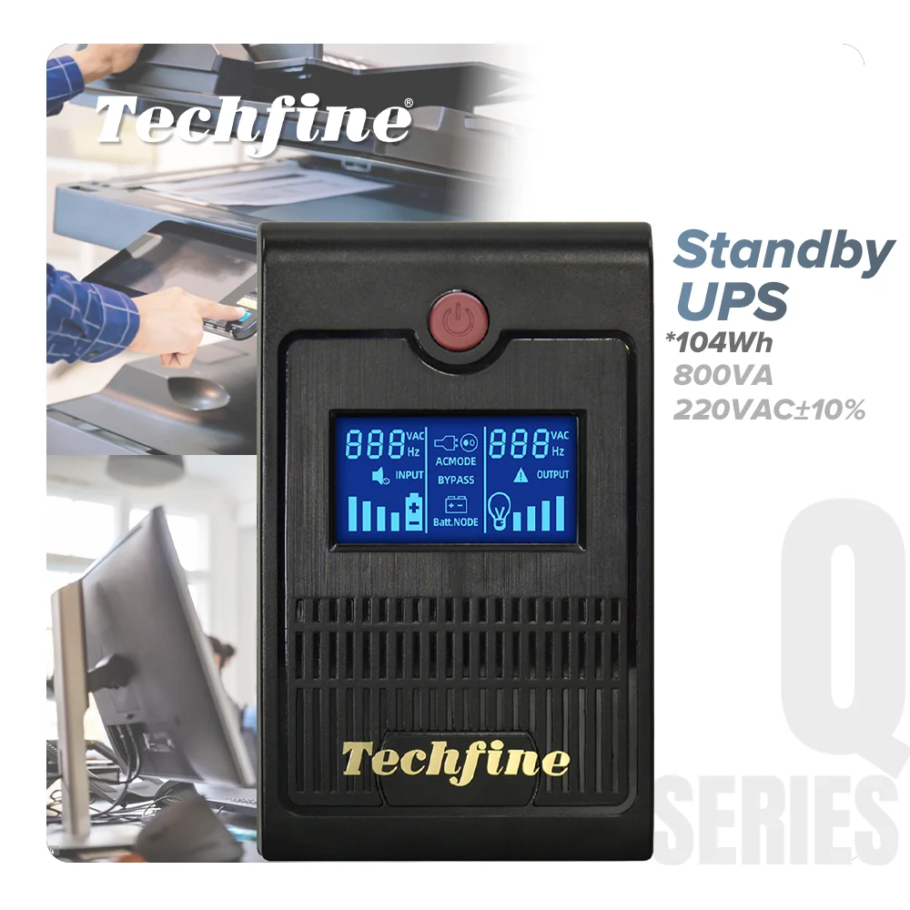 108wh 800va UPS power backup modify sine wave uninterrupted power supply standby ups for desktop computer