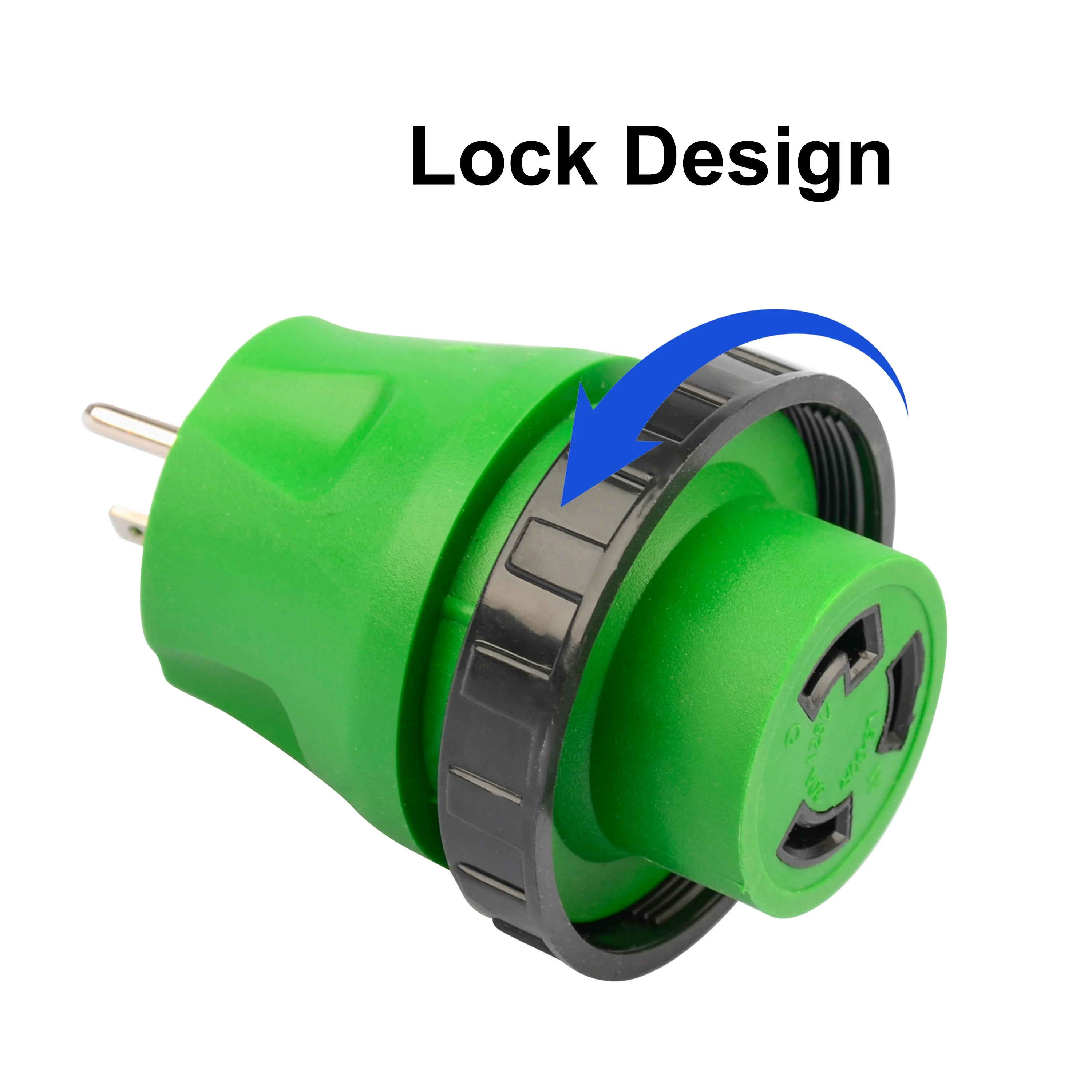 RV Parts 15A to 30A RV Power Cord Male to Female 3-Prong 125V AC Camper Van Generator Cable Adapter Electrical Converter Plug