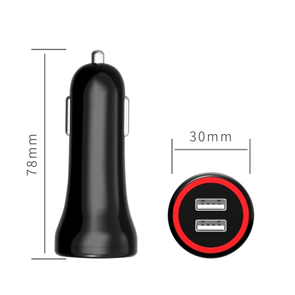 Car Charger, Mini 24W 4.8A Dual USB Car Charger, PowerDrive  Car Adapter Cigarette Lighter Car Phone Charger for mobile phones