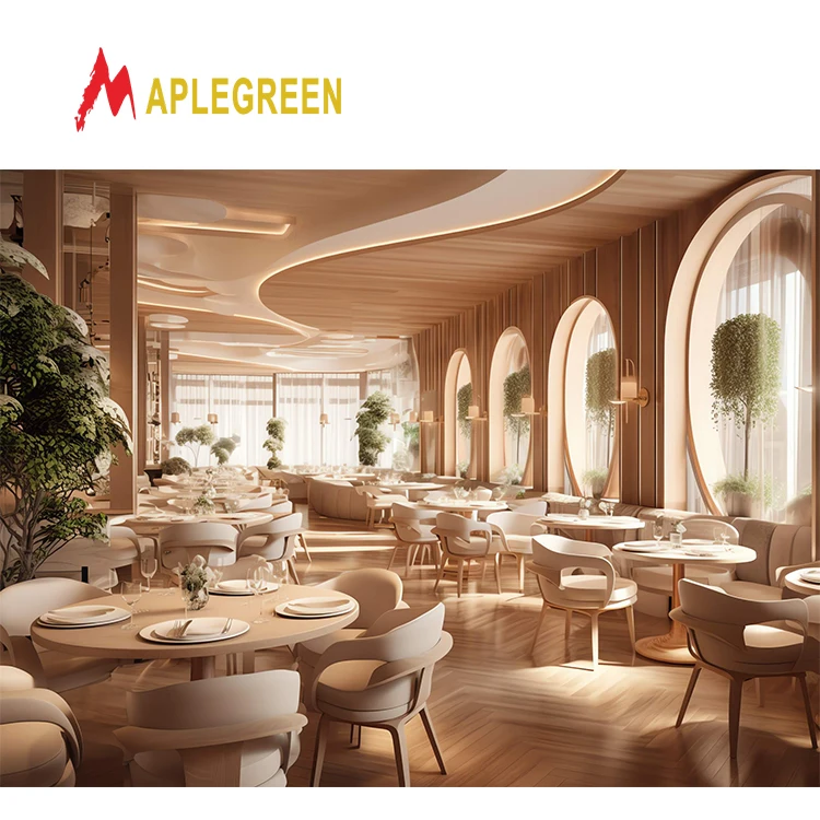 Indian classic hotel dining room table and chair set wooden  restaurant furniture