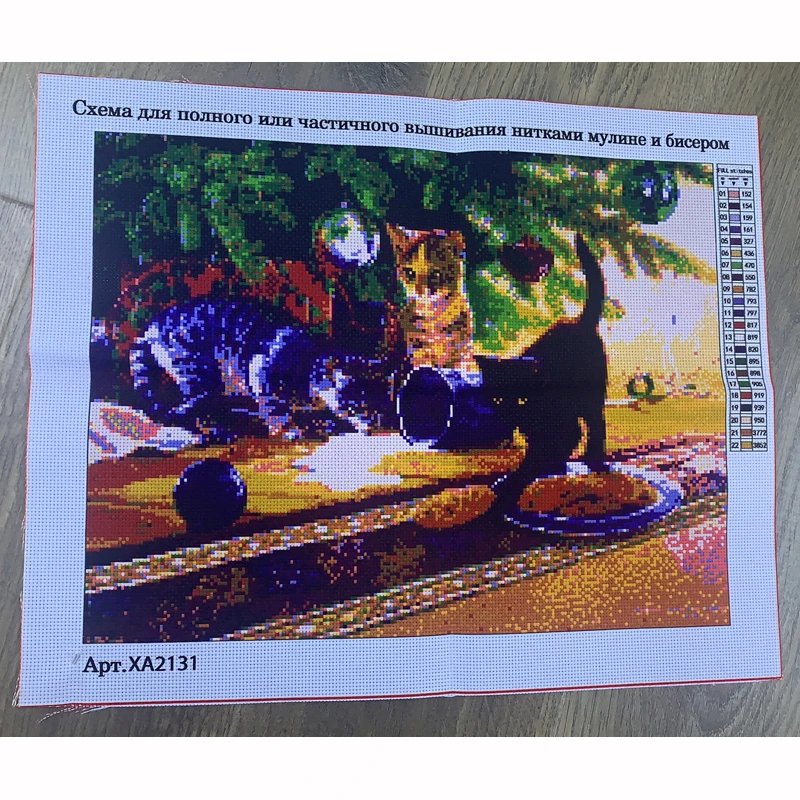 
Cross Stitch Cotton Cloth Animal Two horses Multi Patterns Chinese Cross Stitch Embroidery 