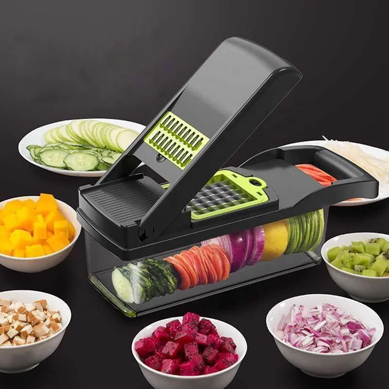 15 in 1 New Design Kitchen Tools Portable Manual Fruit Vegetable Cutter Onion Dicer Veggie Slicer Vegetable Chopper Slicer
