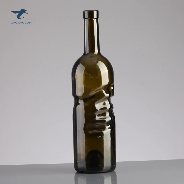 Fashion wine Glass Bottle 500ml With Cork Top