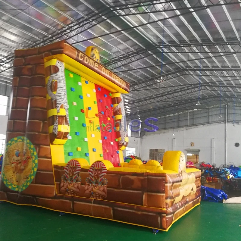 high quality 7*6m/23*20ft Egyptian Sphinx theme inflatable outdoor rock climbing sport inflatable human climbing game for adult