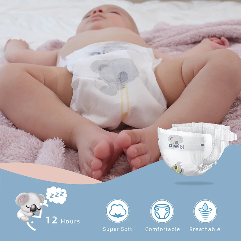 AWIBI Brand Extra Absorbency Super Soft Care Fast Dry Disposable Nappy Premium A Grade  Baby Diaper