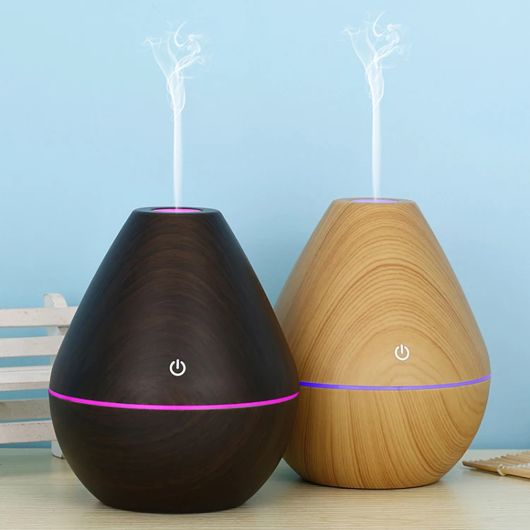Custom USB air humidifier electric aroma essential oil diffuser ultrasonic  wood grain  diffuser for hom