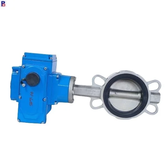 China supply size 2-40 inches DN40-DN1000  electric actuator DI body epdm seat stainless steel disc  wafer butterfly valve