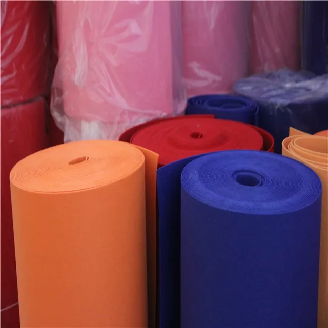 1mm 2mm 3mm 4mm 5mm 10mm Thick Wool Polyester Spunbond Needle punched felt fabric for Bag Felt cloth