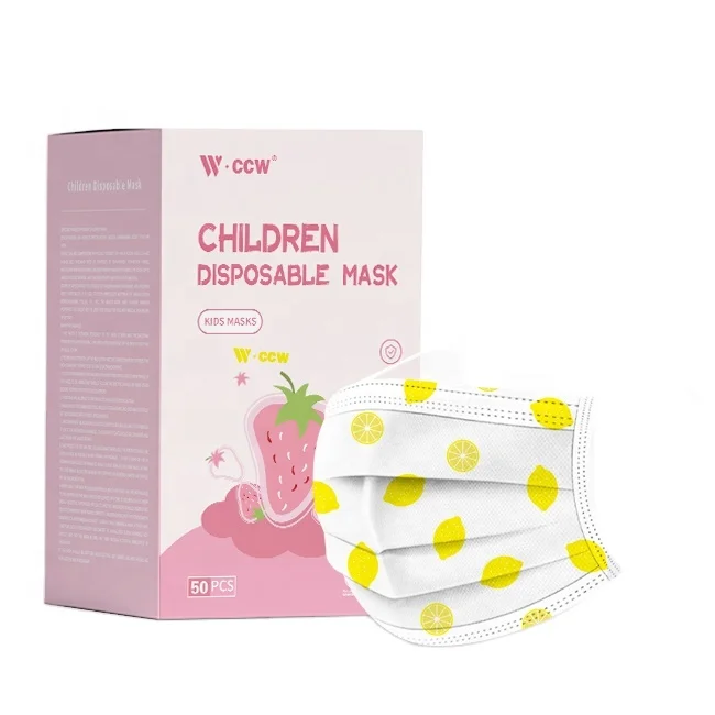 Manufacturer Good Raw Material Disposable 3 ply Non-woven Fabric Breathable Children Face Mask Individually Wrapped