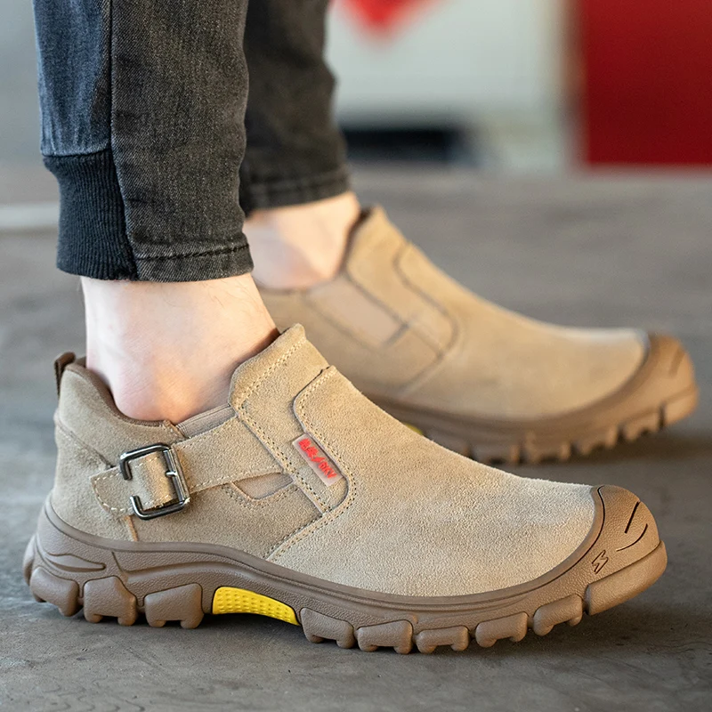 New Design Anti Puncture Steel Toe Working Lightweight Fire Resistant Safety Boots Men Work Shoes