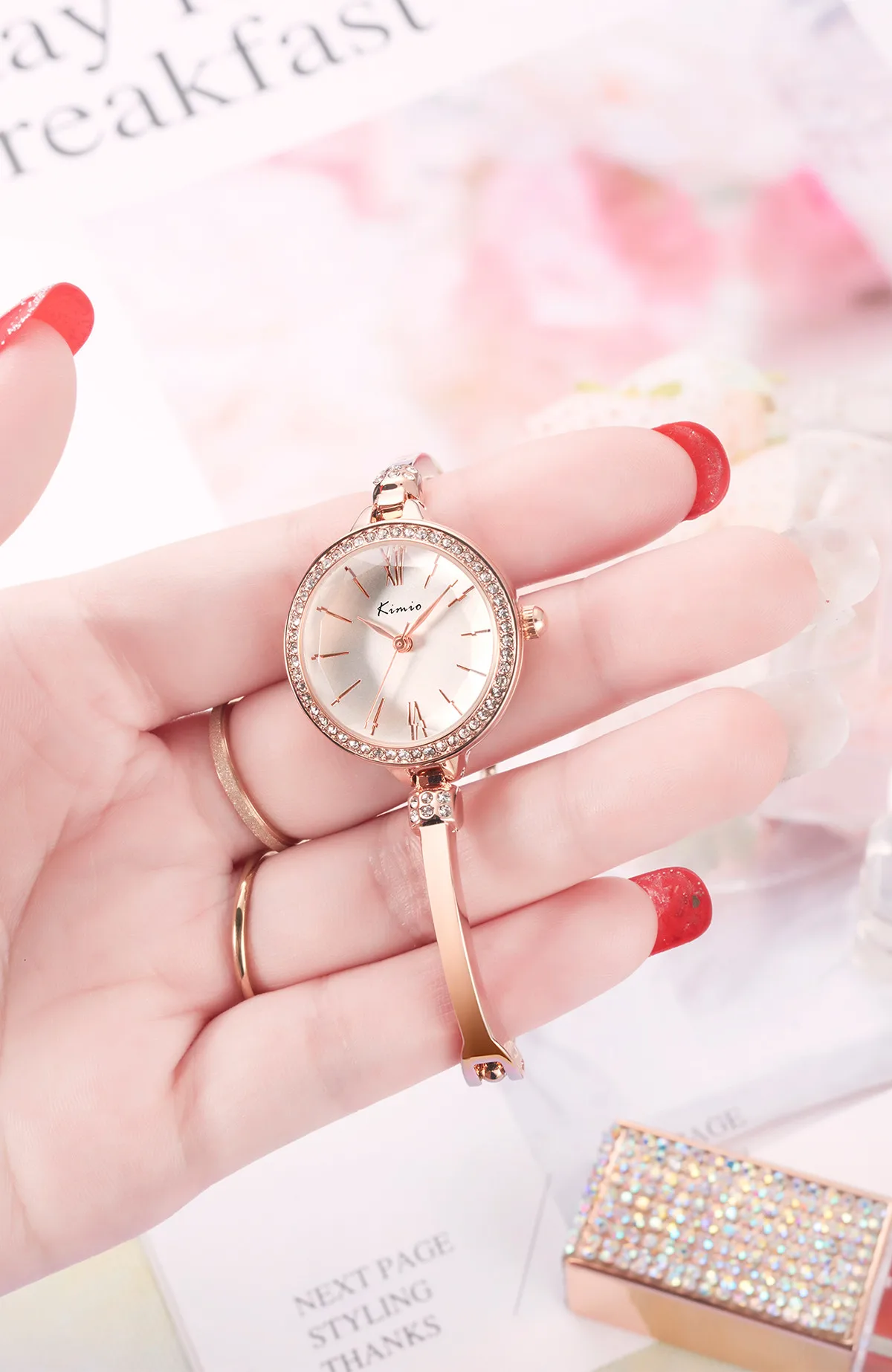 KIMIO K6416S 2021 Hot Sales Luxury Star Band Watch Women Fashion Quartz Ladies Watch