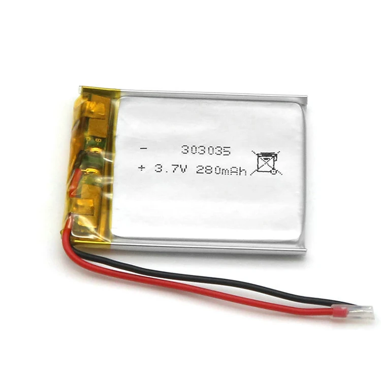 Customized lipo battery 303035 280mah high temperature resistance li-polymer battery