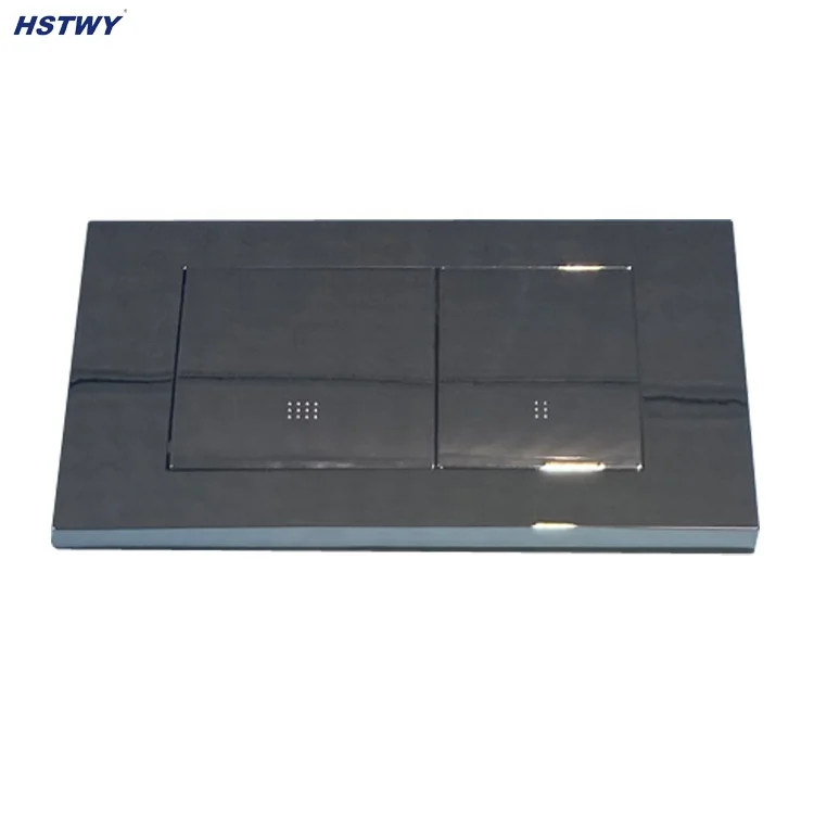 Bathroom Floor Standing Toilet FS2001-Z Concealed in Wall Cistern F5050 Glossy Bright Chrome with Top or Front Press Flush Plate