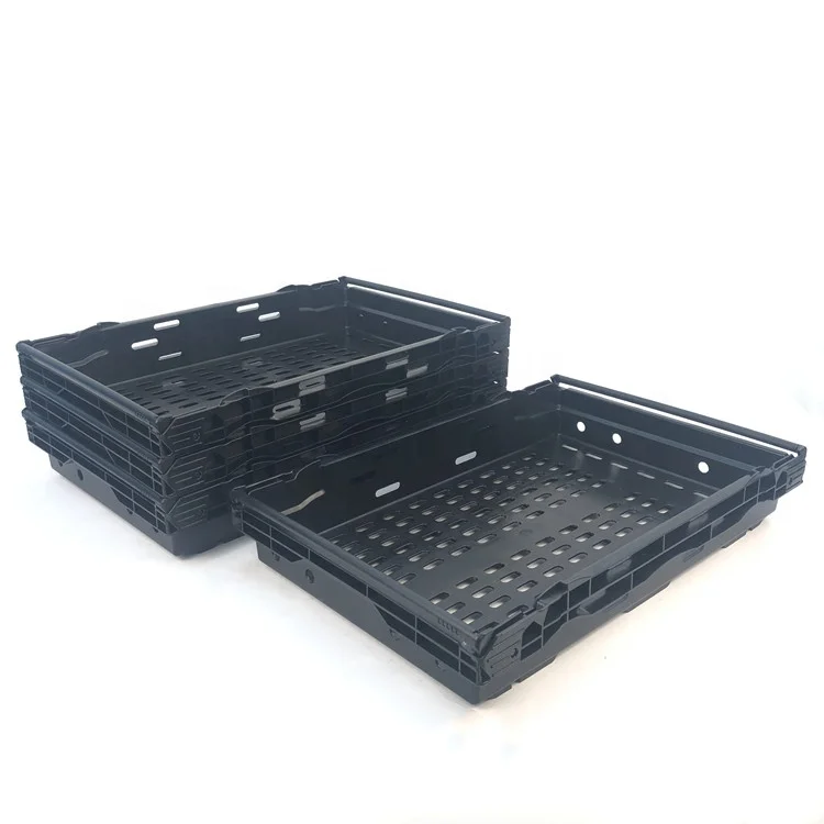 High quality nestable 25L moving container plastic crates for fruit and vegetables