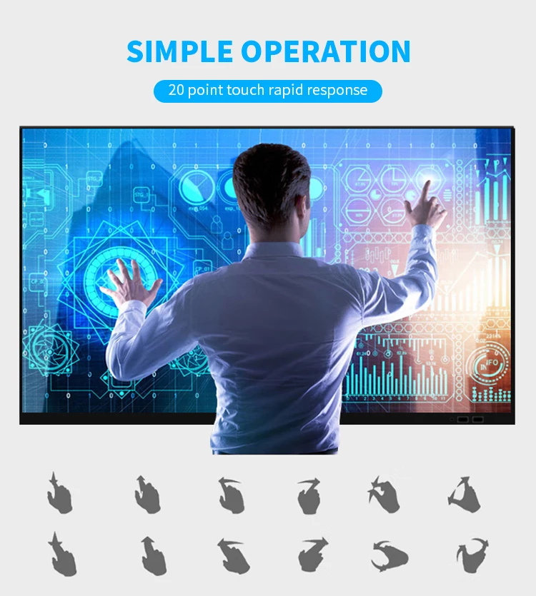 Hot Selling 4k 65 inch Smart Tv Board Lcd Interactive Intelligent Full Digital Whiteboard