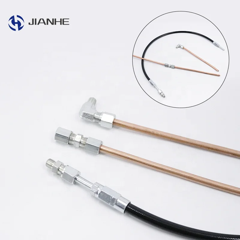 JIANHE  union tee 90 straight 6mm M10*1 R1/8  NPT1/8 NPT1/4  Centralized lubricating joint Bite type fittings