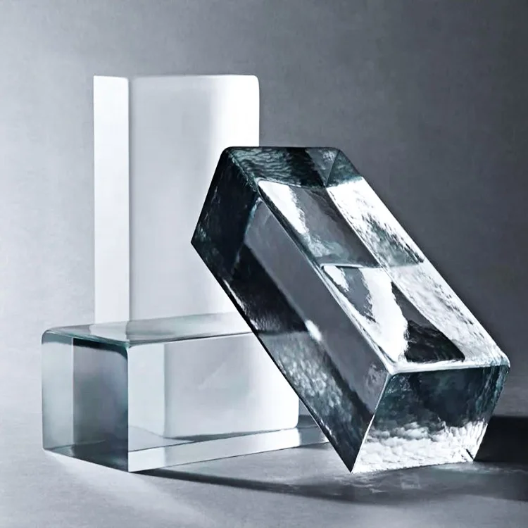 Customized glass block crystal glass brick size factory price