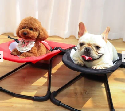2022 New Design Dog Bed Adjustable Foldable Portable Rocking Dog Bed Chair Elevated Dog Pet Beds