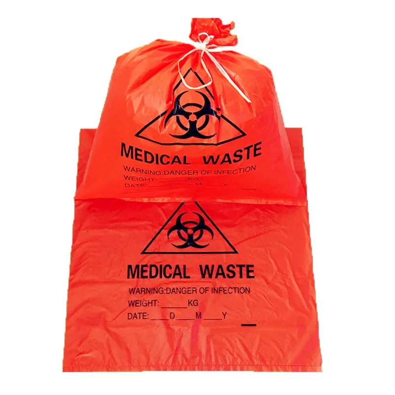 Disposable Plastic Biohazard Waste Bag HDPE/LDPE Hospital Garbage Bags