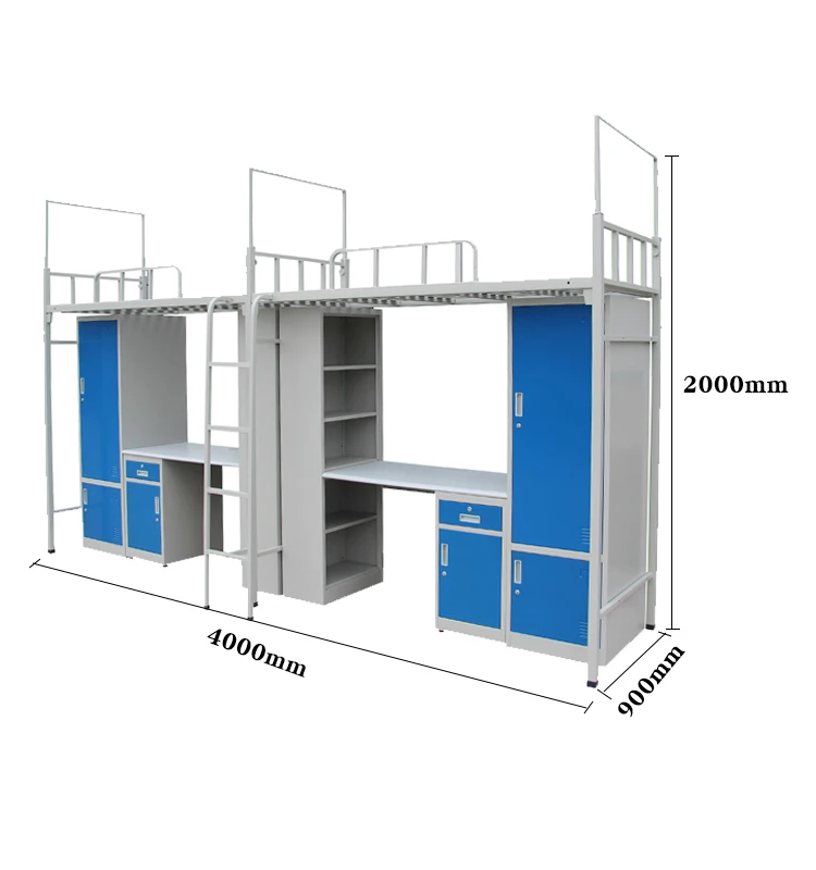 Knock Down Bunk Bed Dormitory Steel Bed for Two Person